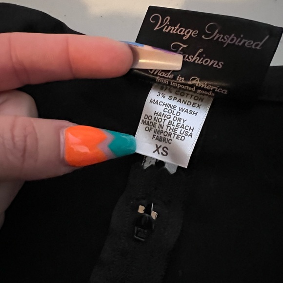 Pinup Couture Victorian Stripe Birdie Dress Extra Small XS - Picture 3 of 5